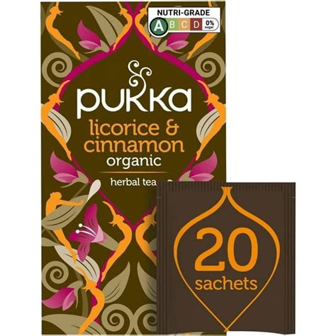 Pukka Organic Licorice And Cinnamon Herbal Tea 20 Sachets