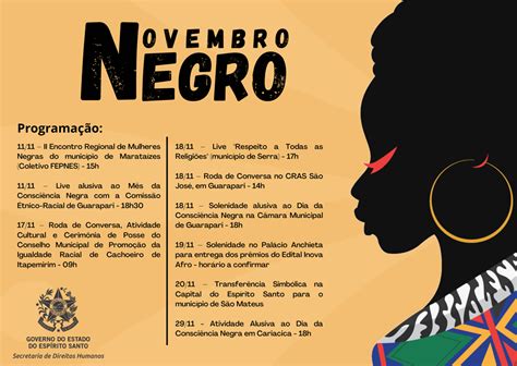 Novembro Negro Confira A Programa O Em Todo O Es Es Brasil