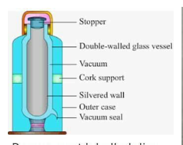 Dewar Vacuum Flask Fully Labelled Diagram Stock Vector Off