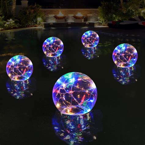 Amazon Ciavca Solar Floating Pool Lights Colorful Solar Pool