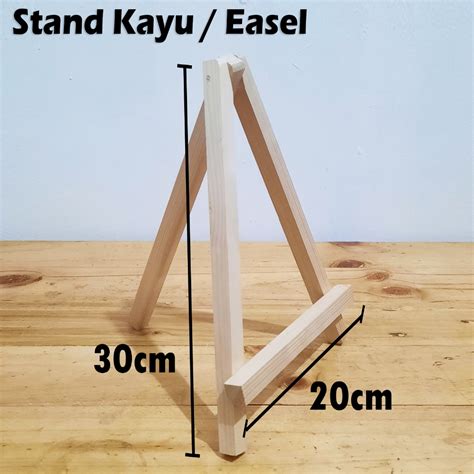 Jual Stand Kayu Mini Easel Mini Ukuran 30x20 Kayu Holder Foto Kayu