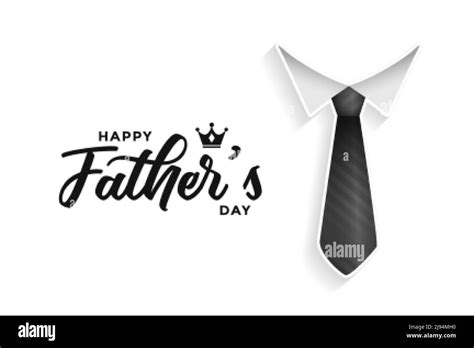 Happy Fathers Day Card Design With Tie Stock Vector Image And Art Alamy