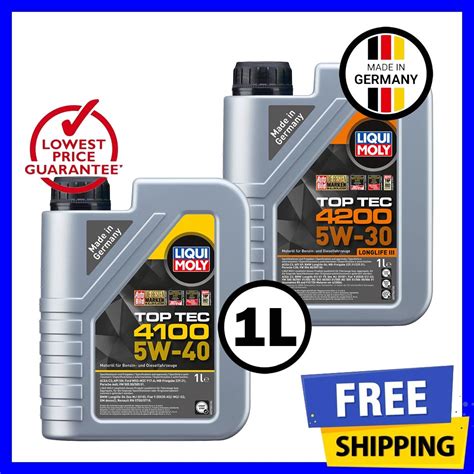 Liqui Moly Fully Synthetic Engine Oil Top Tec 4100 5w40 1l 5w 40