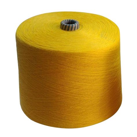 Ring Spun Ply Yellow Dyed Polyester Yarn Count At Rs Kg In