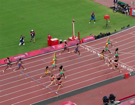 How Fast the Jamaican Sprinters Ran to Sweep the Women’s 100 Meters ...