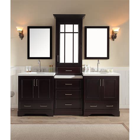 Ariel Stafford Double Sink Vanity Set With White Quartz Countertop