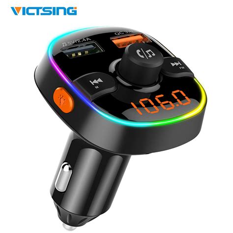 Victsing Transmetteur Fm Bluetooth Qc Charge Rapide Sans Fil