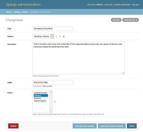 Django Tutorial Part 4 Django Admin Site Learn Web Development MDN