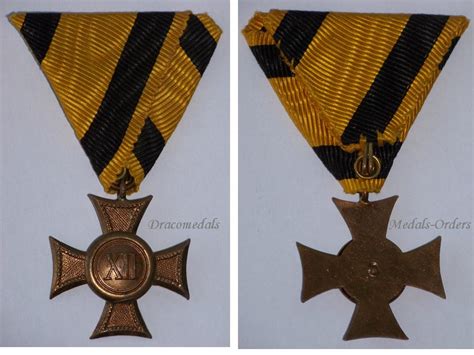 Austria Hungary Wwi Cross Military Long Service 12 Xii Years 2nd Class