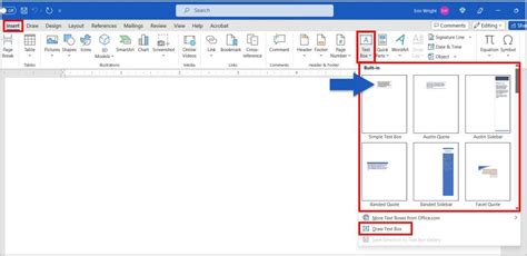 How To Insert Text Boxes In Microsoft Word