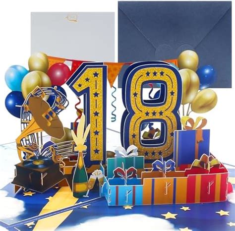 Carte D Anniversaire 3D Carte Anniversaire 18 Ans Carte D Anniversaire