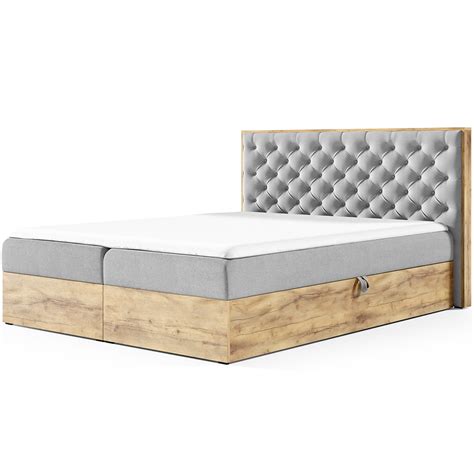 Boxspringbett WOOD III 120x200 Hotelbett Mit Zwei Bettkasten