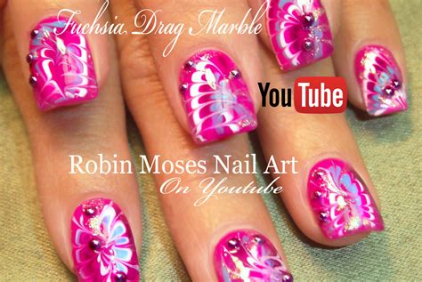 Nail Art By Robin Moses Neon Water Marble Nails Without The Water