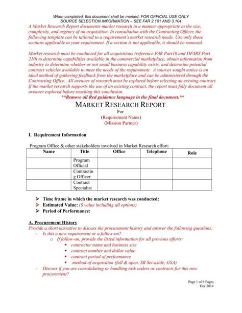 Market Research Template