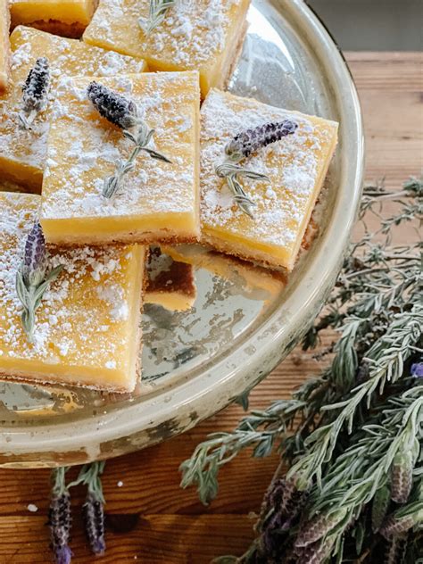 Lemon Lavender ShortBread Bars - Thermaland Oaks