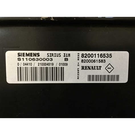 Engine Ecu Siemens Sirius H S B Renault