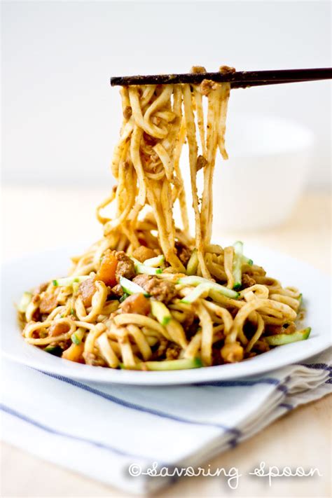 Beijing Fried Sauce Noodles (Zhajiangmian) - Savoring Spoon — Savoring Spoon