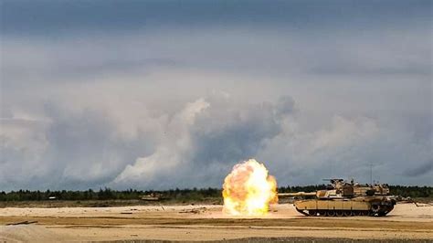 An Army M Abrams Tank Belonging To The Rd Battalion Picryl Public