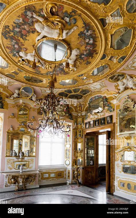 Baroque Interior Hall Of Mirrors Schloss Favorite Rastatt Black