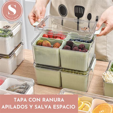 Ripley Organizador Refrigerador Contenedores Herm Ticos Alimentos