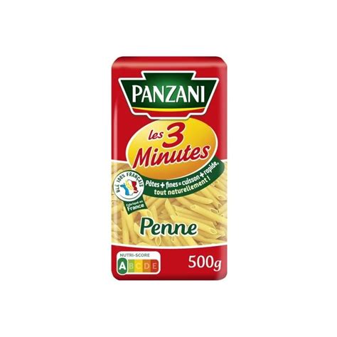 Pâtes penne les 3 minutes PANZANI le sachet de 500 g