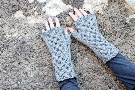 Celtic Cable Fingerless Gloves Pattern Cable Knitting Patterns