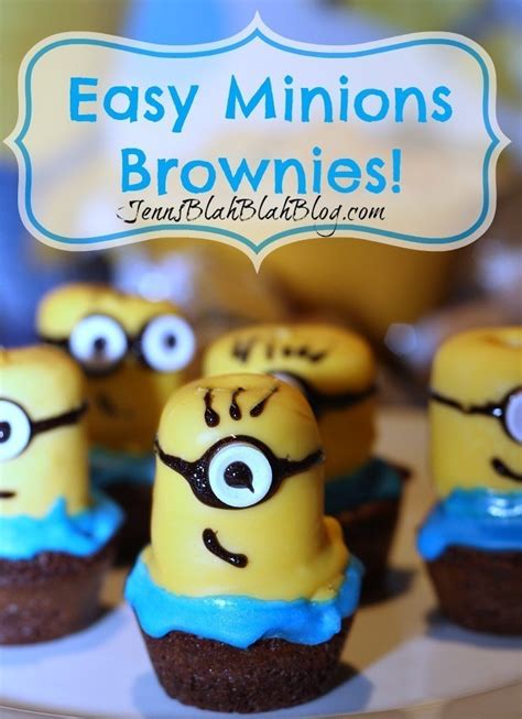 Diy Easy Minions Brownies Recipe Minions Party Ideas