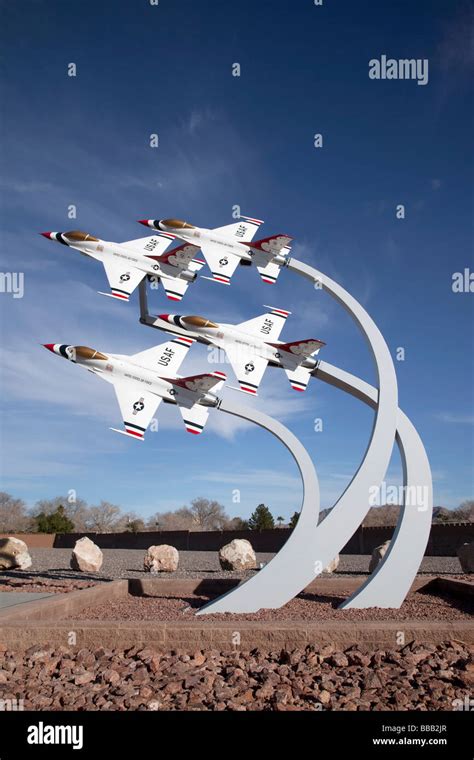 The Thunderbirds Memorial At Nellis Afb Nevada Usa Stock Photo Alamy