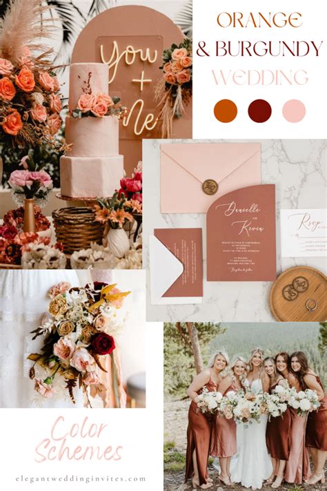 Stunning Color Schemes For Your Burnt Orange And Burgundy Wedding