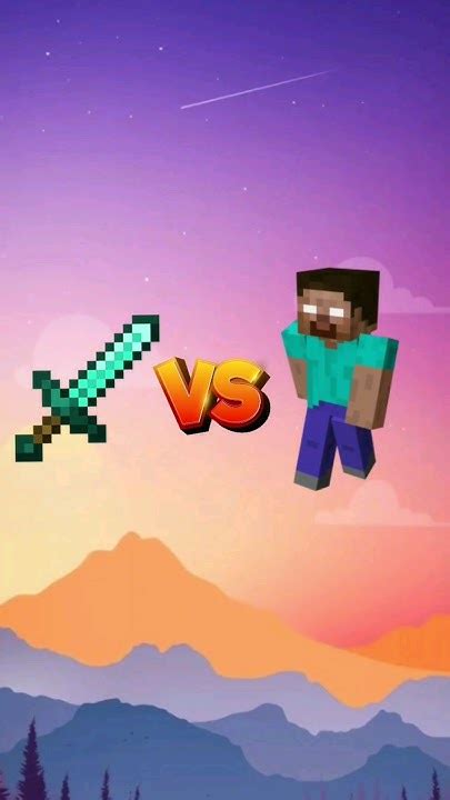 💎 Diamond Sword Vs Minecraft Mobs Minecraft Herobrine Shorts Youtube