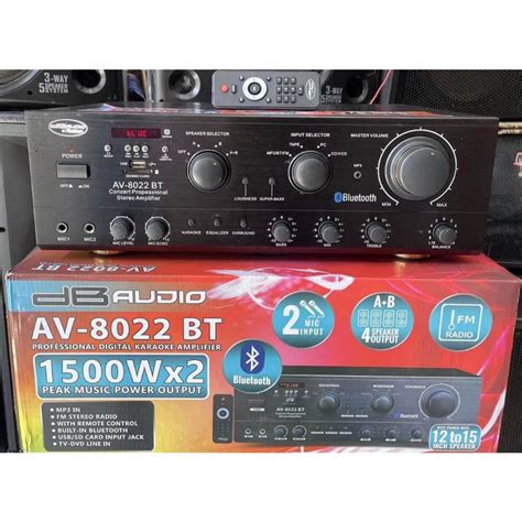 NEW DB AUDIO AMPLIFIER AV 8022BT 1500W X2 Shopee Philippines