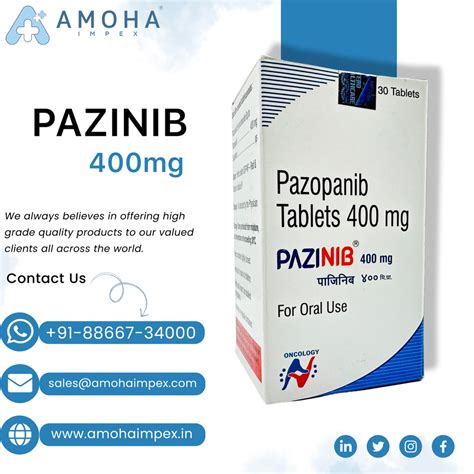 Pazopanib Tablets 400 Mg Pazinib 400 At 3700 Bottle Pazopanib