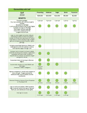 Fillable Online Sponsorship Commitment Form Donordrive Fax Email