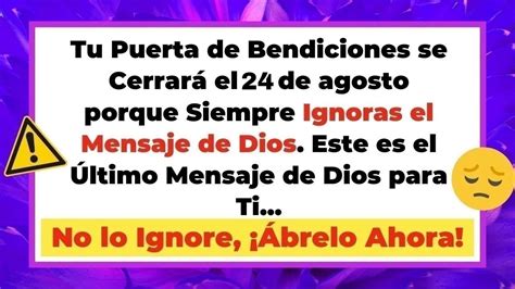 🛑 Mensaje De Dios Para Ti Hoy Este Es El último Mensaje De Dios Para Ti 💌 ¡no Te Saltes 😰