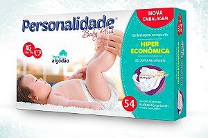 Fralda Infantil Personalidade Baby Plus Tamanho XXG 46 Unidades