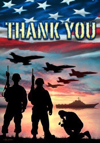 American Military Soldiers Patriotic House Flag Thank You 28 X 40 By