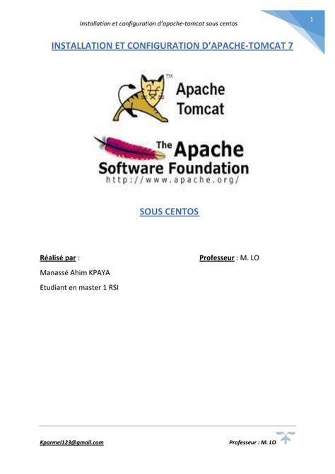 Pdf Installation Et Configuration D Apache Tomcat Dokumen Tips