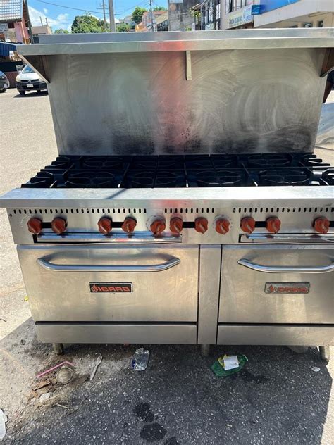 For Sale: Commercial 10 Burner Double Oven Stove - Mandeville