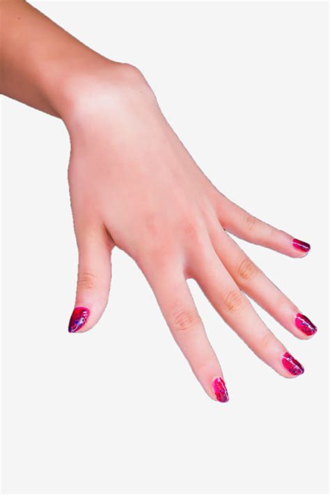 Nail Hand Png Image Hand Left Hand Nails Red Nails Gesture Back