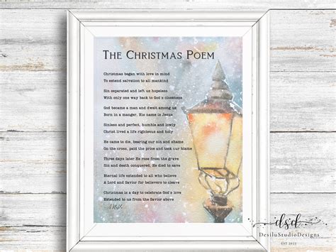 The Christmas Poem Wall Art True Meaning Of Christmas Printable