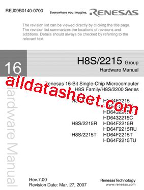 Hd F Datasheet Pdf Renesas Technology Corp