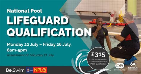 National Pool Lifeguard Qualification Course July 2024 The John