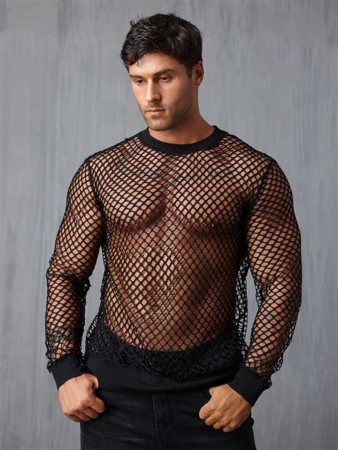 Men Sheer Mesh Tee