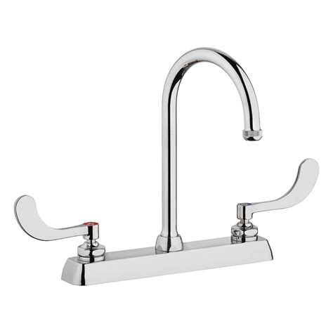 CHICAGO FAUCETS 12 Gpm Flow Rate Hot And Cold Water Washboard Sink Faucet 21GN88 W8D GN2AE1