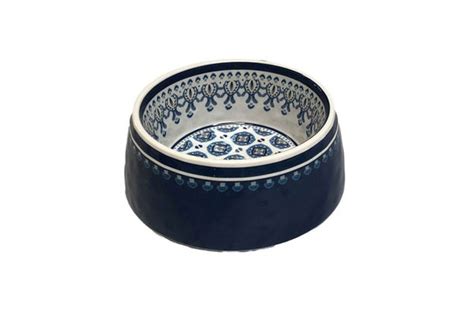 Tarhong Melamine Moroccan Pet Bowl Indigo Stefs Pet Pantry