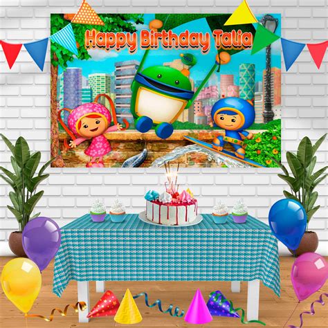 umizoomi Birthday Banner Personalized Party Backdrop Decoration – Ediblecakeimage