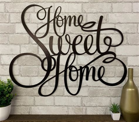 Home Sweet Home Metal Wall Sign Metal Wall Sign Sweet Home Metal