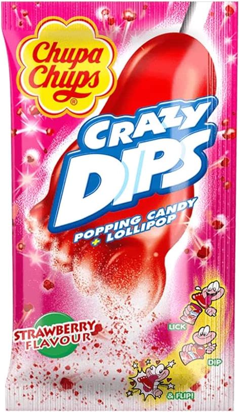 Crazy Dips Polvo Tronador Paleta Chupa Chups Tira Con Piezas