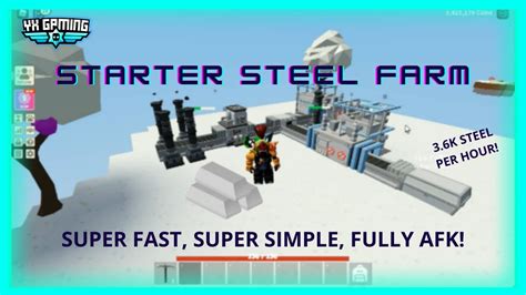 Super Simple Starter Steel Farm For Roblox Islands Youtube