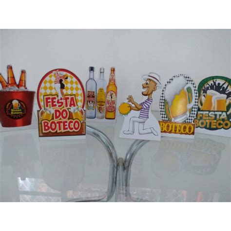 Kit Festa Boteco 6 Displays De Mdf De 20cm Shopee Brasil